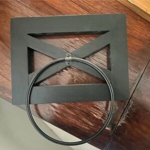 Black farmhouse hand towel holder